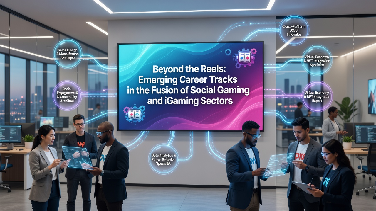 Data analysts reviewing metrics on hybrid gaming platforms