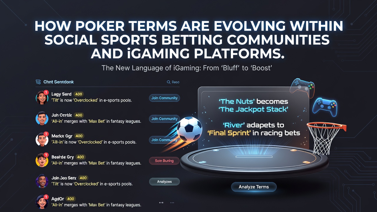 Players engaging in social sports betting on mobile devices with poker-inspired terminology overlays