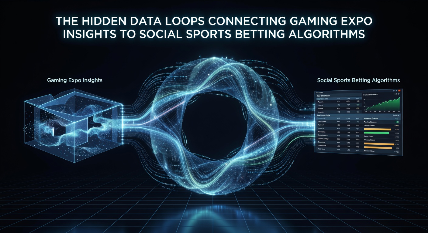 Network diagram illustrating feedback loops from trade show data to betting algorithm updates